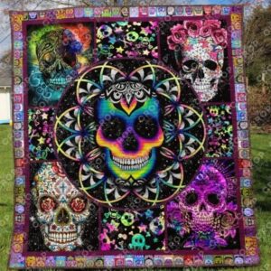 Skull Quilt Blanket Ver 4  Quilt